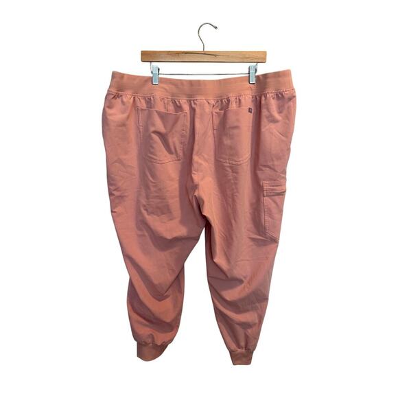 FIGS Zamora Jogger Scrub Pants Womens Sz 4XL/P Pink Sand Pull On Medical 1000208 - Picture 2 of 5